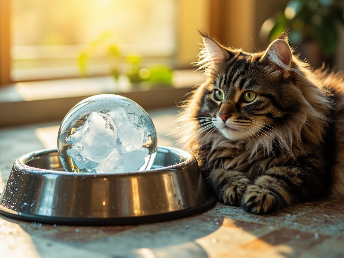 Por que gatos se interessam por gelo - imagem ilustrativa