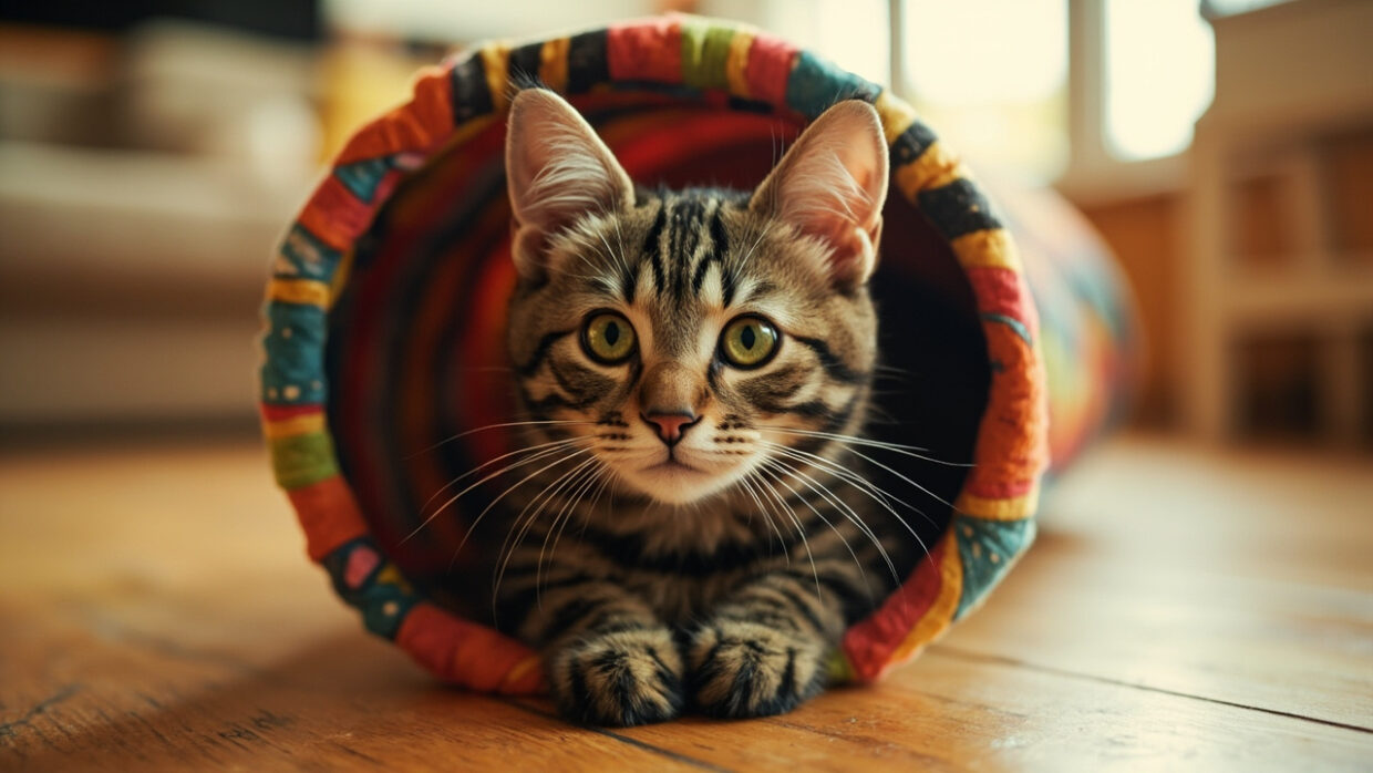 Tunel de Brinquedo para Gatos: Estimulo a Corrida e ao Bem-Estar - hero