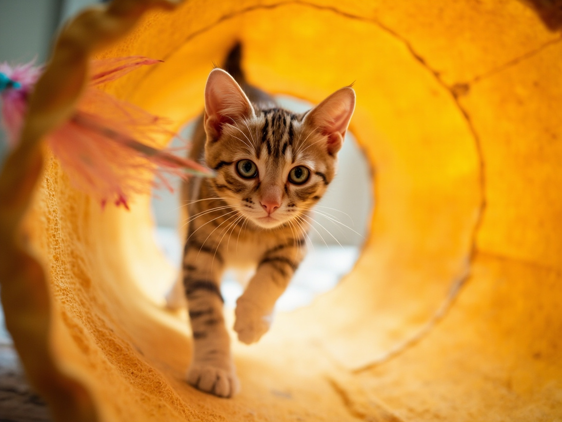 O que e o tunel de brinquedo para gatos - imagem ilustrativa